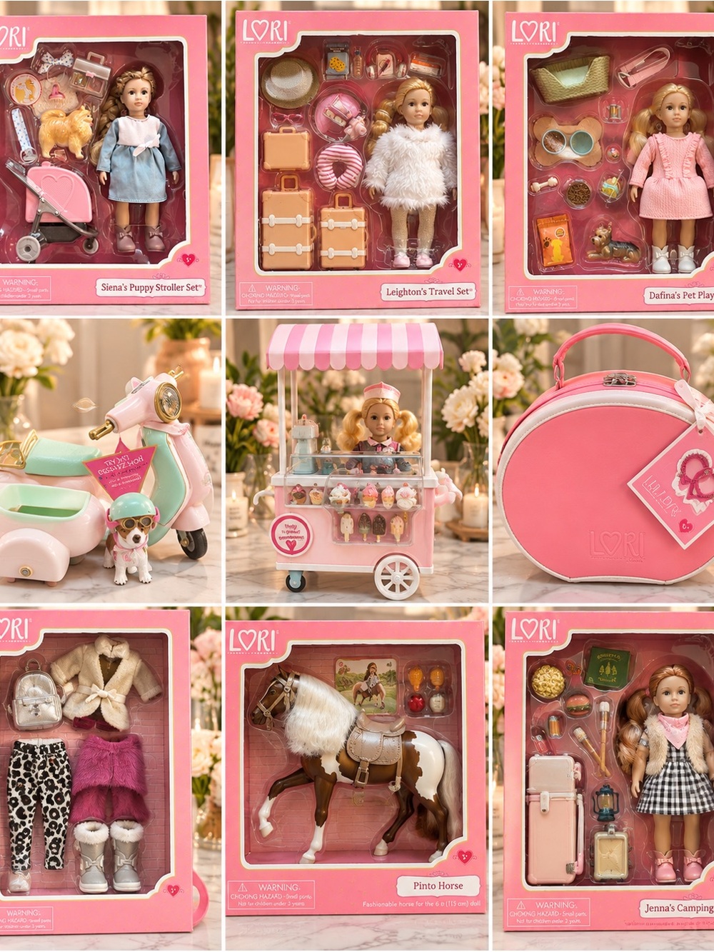 Vintage Lori Pink Doll Accessories Playset - Fashion & Travel Collection